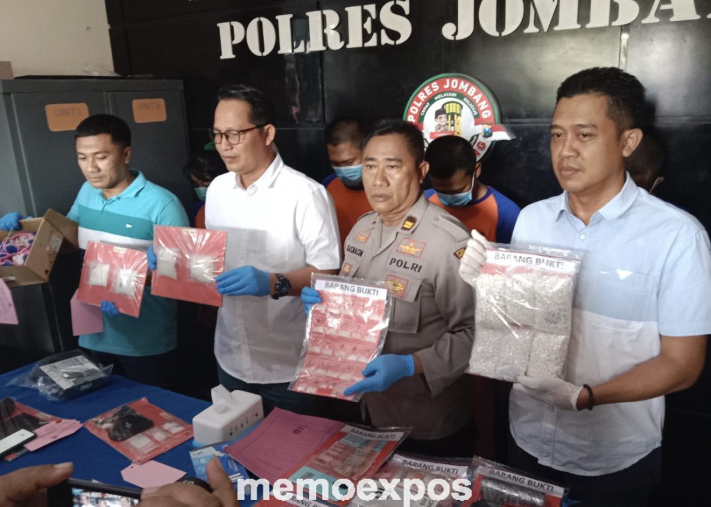 Polisi Berhasil Sita Barang Bukti Narkoba Senilai Rp 500 juta di Jombang