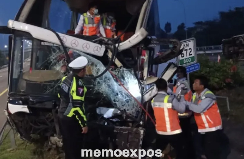 Begini Kronologi Bus Kecelakaan di Tol Jombang Tewaskan Satu Orang